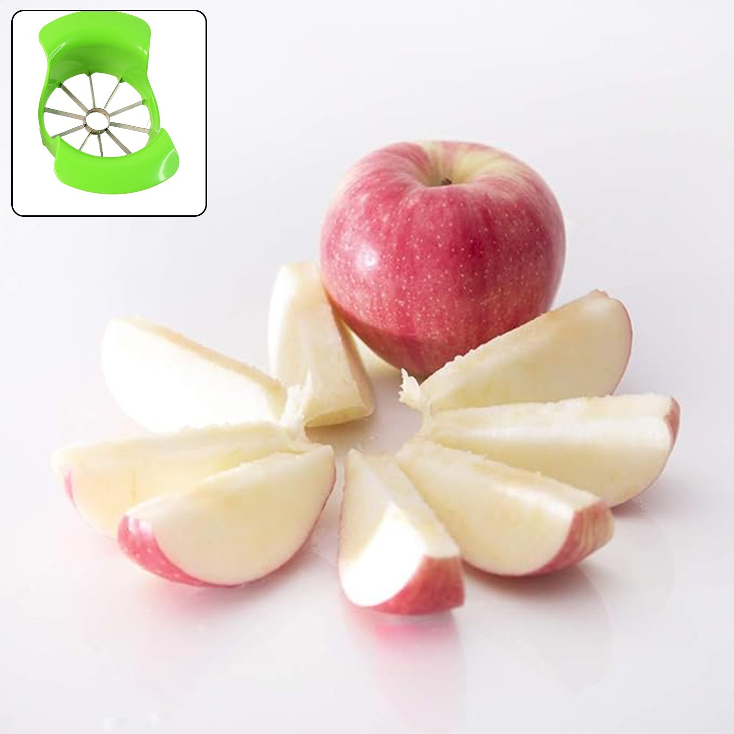 Apex Apple Cutter with Container – Unbreakable ABS Body & Stainless Steel Blades Apex Apple Cutter with Container – Unbreakable ABS Body & Stainless Steel Blades